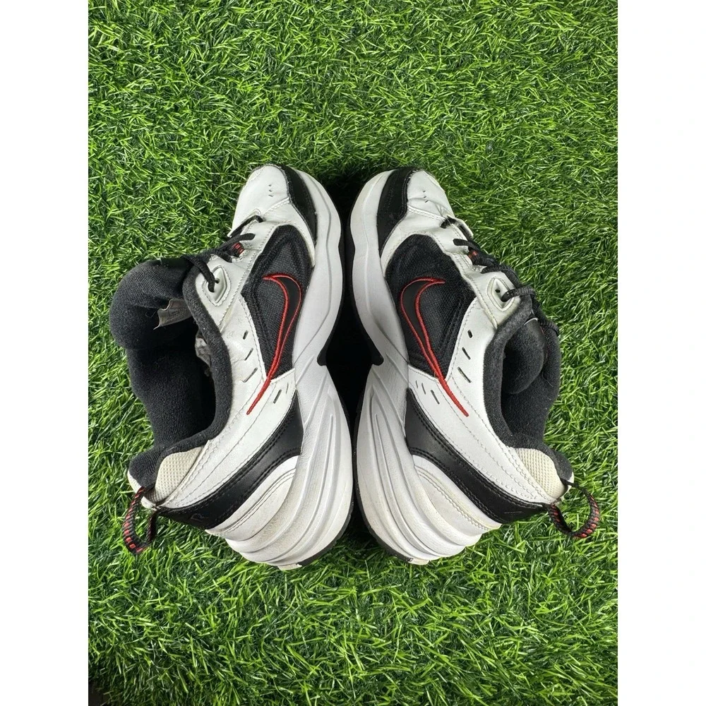 Nike Air Monarch IV Mens White Black Red Sneakers 415445-101 Size 10.5
